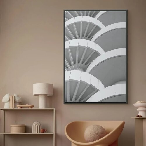  Slika - White Detail (1 Part) Vertical 60x90 U crnom drvenom okviru Slike