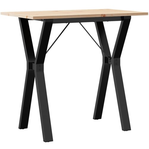 Maison Chic Jedilna miza - Kuhinjska miza - Jedilni stol Y okvir 80x50x75 cm trdna borovina lito železo, (21715277) Cene