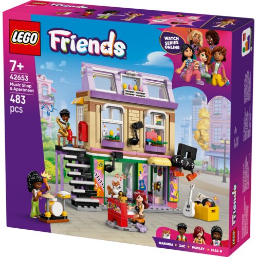 Lego Friends 42653 Glasbena trgovina in stanovanje Slike