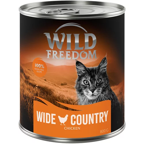 Wild Freedom Adult 6 x 800 g - receptura brez žitaric - Wide Country Sterilised - piščanec