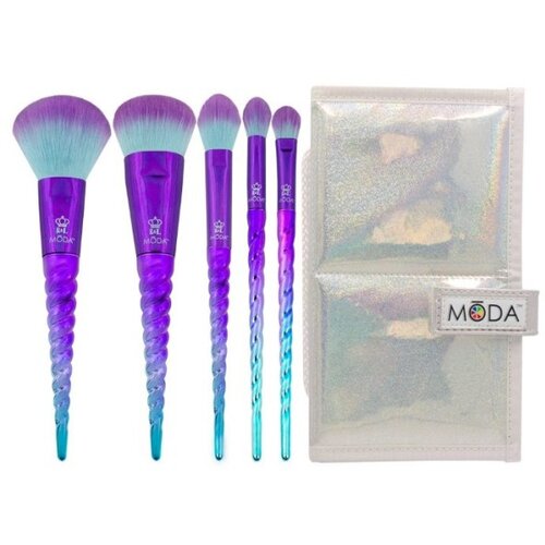 MŌDA&amp;reg; Mythical MŌDA&amp;reg; - MYTHICAL &amp;ldquo;CELESTIAL BLUE&amp;ldquo; set četkica za putovanje Slike