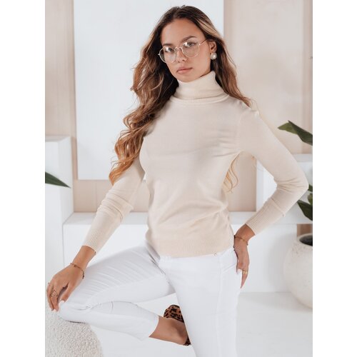 DStreet Damski sweter z golfem VANORIA kremowy Slike