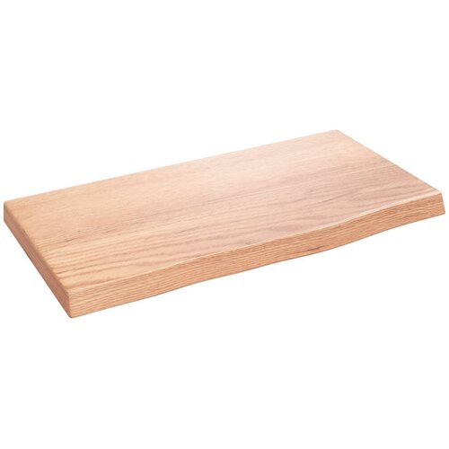  Zidna polica svjetlosmeđa 40 x 20 x 2 cm od obrađene hrastovine Slike