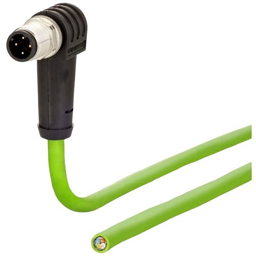 Metz Connect 142M1D90020 M12 omrežni kabel CAT5e SF/FTP 2 m zelena PUR pla&scaron;č, kislinsko odporen, odporen na ozon, UV odporen, primeren za verigo za sp, (20532919) Cene