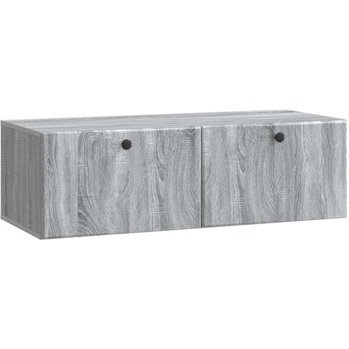 TV ormar za zid 98 x 41 x 30 cm Siva Sonoma Konstruirano drvo Slike