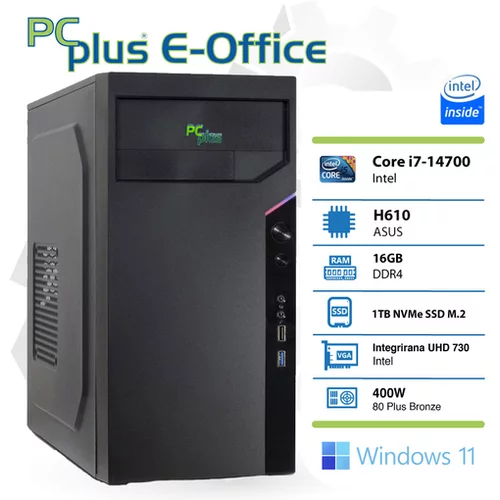 PCPLUS e-office i7-14700 16gb 1tb nvme ssd windows 11 pro na
