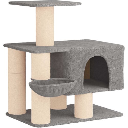 vidaXL Mačje drvo s sisalnim postoljima za grebanje Svjetlosiva 96 cm - Svjetlosiva Cene