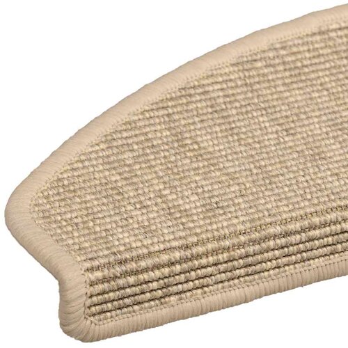  Prostirke za stepenice 15 kom 65x21x4 cm svijetlo bež poluokrugle velike Slike