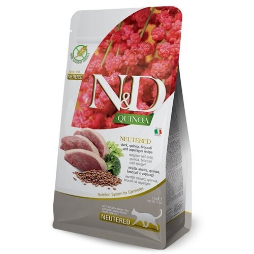 Farmina N&D Quinoa hrana za sterilisane mačke - Neutered Duck 300gr Slike