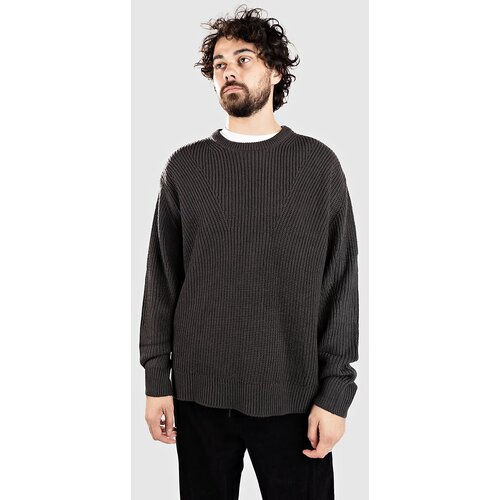Redefined Rebel RRMilton Knit Boxy Fit Pulover dark grey Cene