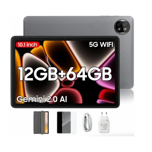 Blackview Tablet 10.1 Tab 20 Wifi 800x1280 HD+ IPS/4GB/64GB/5MP-8MP/Android 15/gray Cene