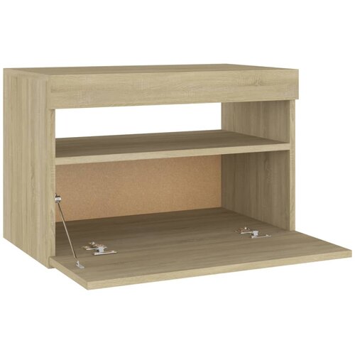  Noćni ormarić LED boja hrasta sonome 60 x 35 x 40 cm drveni Slike