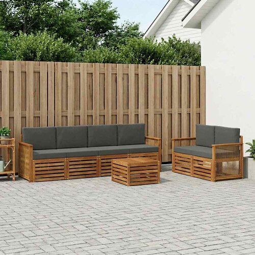  Set vanjskih sofa 7 kom. Prirodna i antracit Cijene
