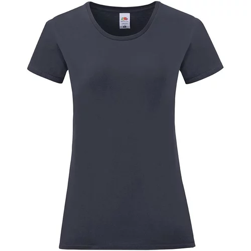 Fruit Of The Loom Navy blue Iconic women's t-shirt in combed cotton