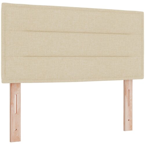 VidaXL Vzglavje z linijskim dizajnom Krem 80 cm Tkanina, (22008498) Slike