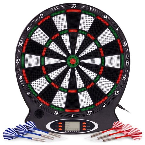  Elektronička pikado ploča s LCD zaslonom 38 cm &amp;ndash; 18 igara, set sa 6 strelica Slike