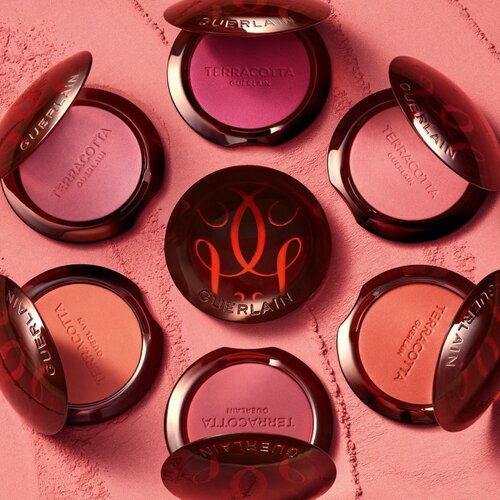 Guerlain Terracotta Blush highlighter i rumenilo u jednom nijansa 02 Light Coral 5 g Slike