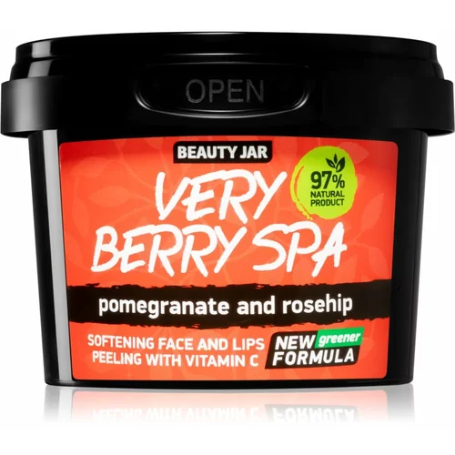 Beauty Jar Very Berry Spa mehčalni sladkorni piling za obraz 120 g