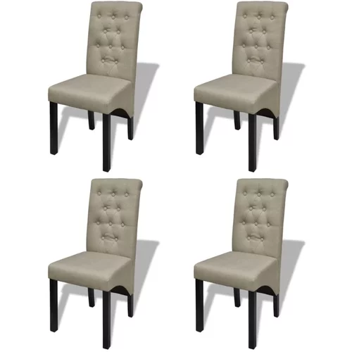 vidaXL blagovaonske stolice od tkanine 4 kom bež