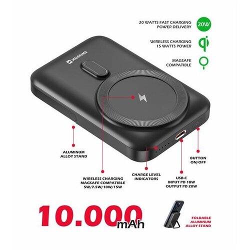 Swissten Dodatna baterija - Power Bank bežični 10000mAh, PD20W, USB-C, MagSafe Cijene