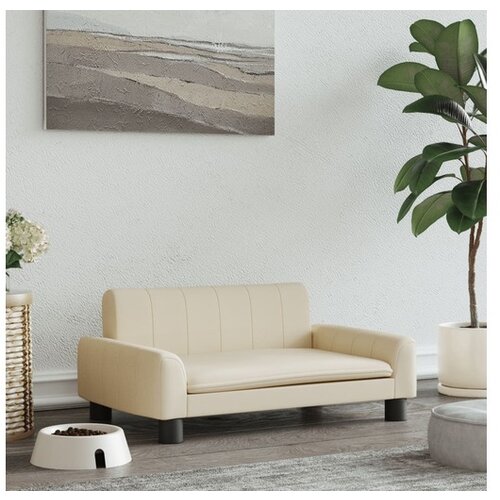 VidaXL Pasja postelja krem 70x45x30 cm blago Slike