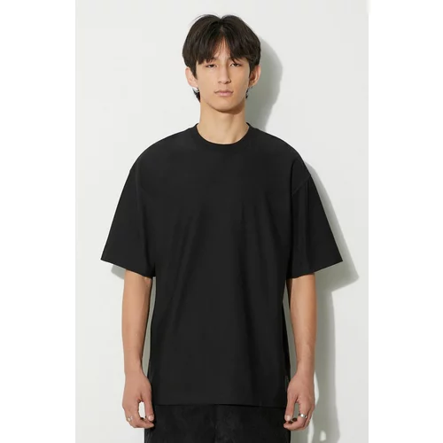 Carhartt WIP Pamučna majica za muškarce, boja: crna, bez uzorka