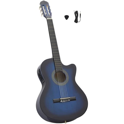  Klasična gitara Western s ujednačivačem i 6 žica plava Cene