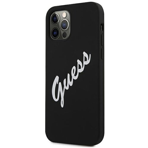 Guess Ohi&amp;scaron;je za Apple iPhone 12 / 12 Pro Collection Silikon Vintage v TPU, Črna, (21730997) Slike