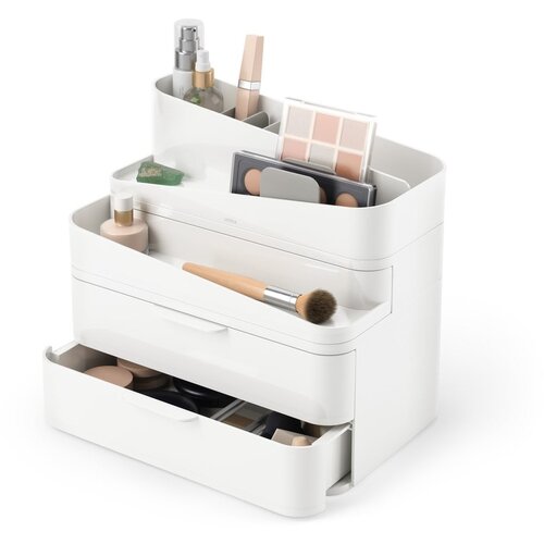 Umbra Bijeli plastični kupaonski organizator za kozmetiku Glam - Slike