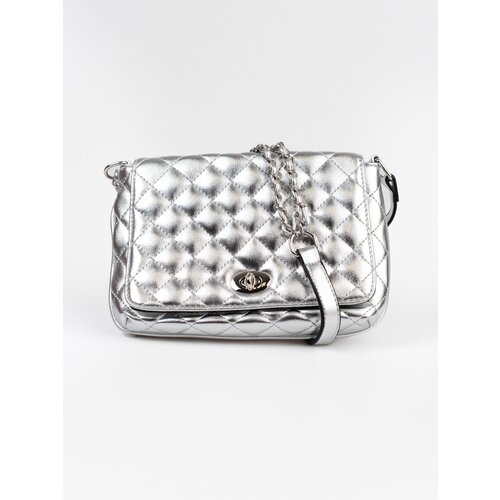 Shelvt Silver Small Quilted Women's Shelovet Handbag Slike