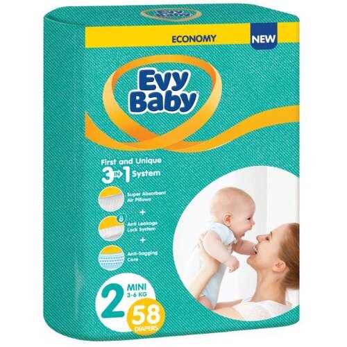 Evy Baby Pelene Twin 2 Mini, 3 u 1, 3 - 6 kg, 58 kom Cene