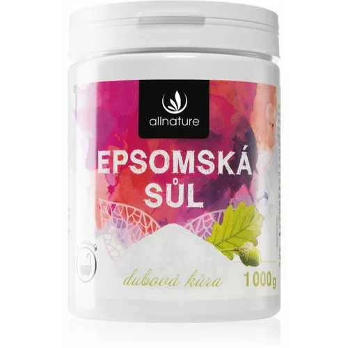 Allnature Epsom salt Oak Bark sol za kupku 1000 g