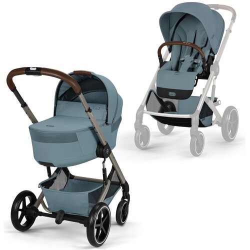 Cybex Gold® otro&scaron;ki voziček balios&trade; s lux z zložljivo ko&scaron;aro stormy blue (taupe frame) Cene