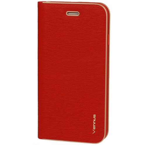  Premium preklopna torbica Samsung Galaxy S23 5G - rdeč z zlatim robom Slike