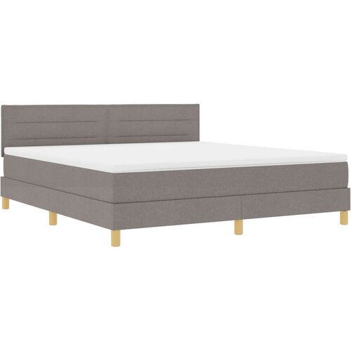  Krevet s podnicom s madracem Taupe 180 x 200 cm Tkanina Slike