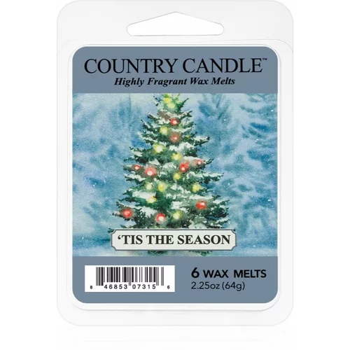 Country Candle 'Tis The Season vosek za aroma lučko 64 g