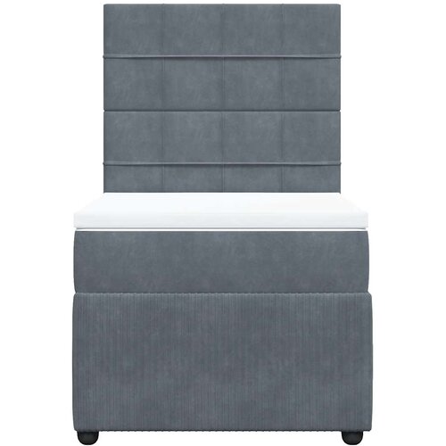 Box spring krevet s madracem tamnosivi 90x190 cm bar&amp;scaron;unasti Slike