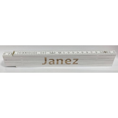 HEKA Zložljiv meter Heka (napis: Janez, bele barve, 2 m) Cene