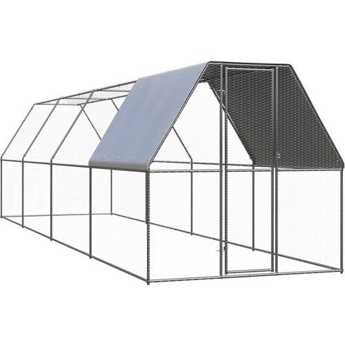 vidaXL Zunanji kokošnjak 2x8x2 m pocinkano jeklo Cene