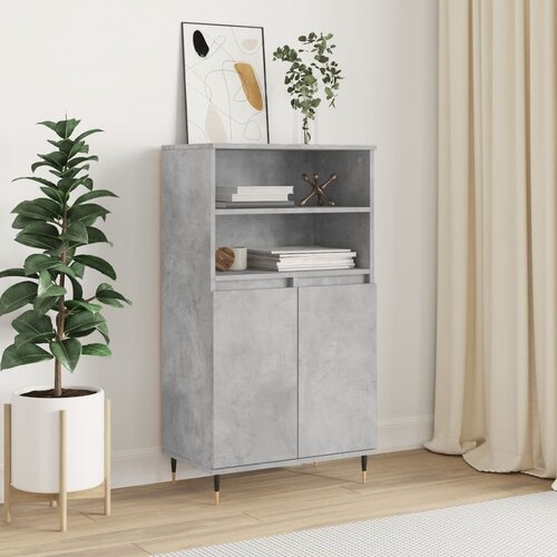  The Living Store Visoka omara betonsko siva 60x36x110 cm inženirski les - Visoka Omarica, (21444933) Cene