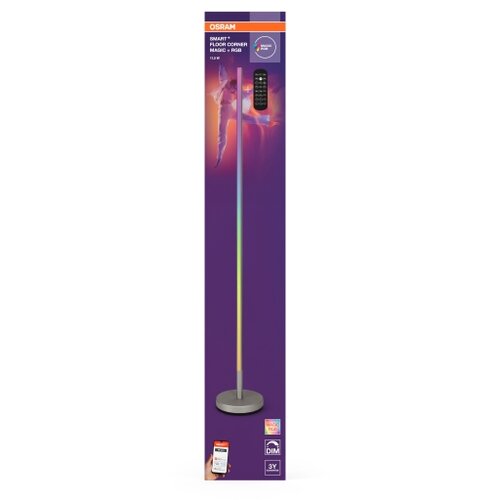 Osram led rgbw prigu&amp;scaron;iva podna lampa smart+ magic LED/11,5W/230V srebrna wi-fi+daljinski upravljač Slike