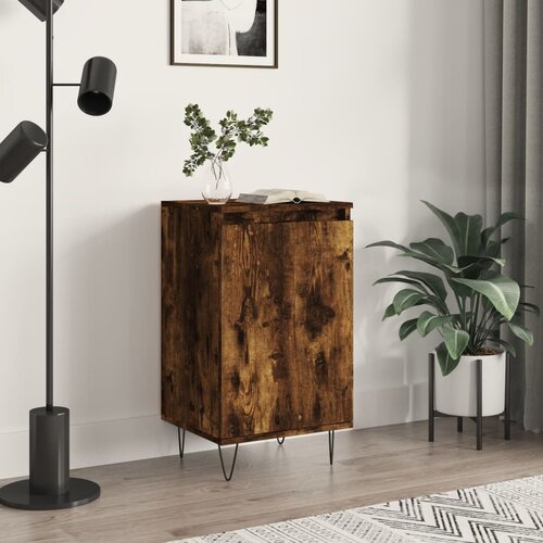 Komoda boja dimljenog hrasta 40 x 35 x 70 cm konstruirano drvo Bijela Cijene