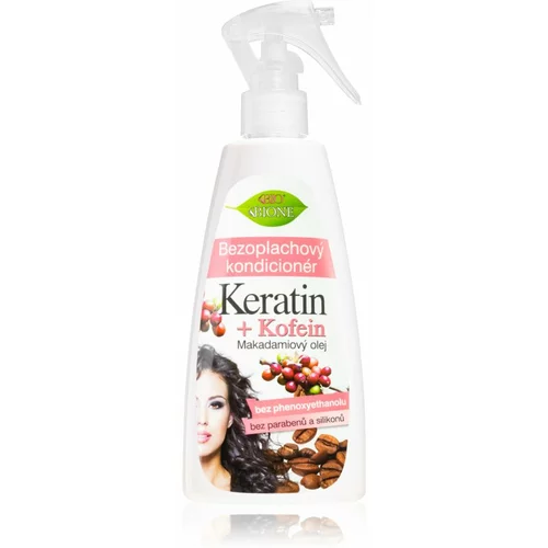 Bione Cosmetics Keratin + Kofein balzam brez spiranja v pršilu 260 ml