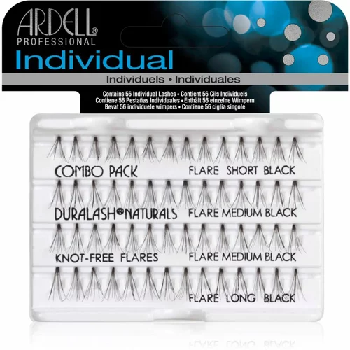 Ardell Individuals Duralash Knot-Free Naturals Combo Pack samolepilne umetne trepalnice brez vozla 56 ks odtenek Black