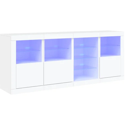 MAISON CHIC Komoda - Predalnik z LED diodami bela 164x37x67 cm, (21716952)