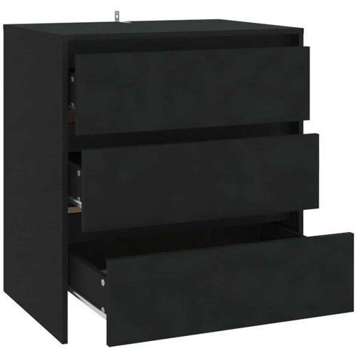 VidaXL Komoda crna 70 x 41 x 75 cm od iverice Slike
