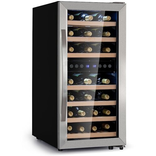 Klarstein Vinamour 33 Duo hladnjak za vino, 2 zone, 89 l / 33 boce, 5-18 °C, upravljanje na dodir Cijene