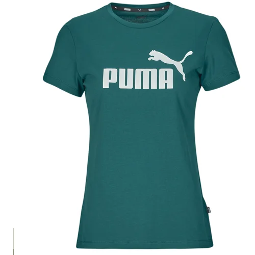 Puma Majice s kratkimi rokavi ESS LOGO TEE Modra