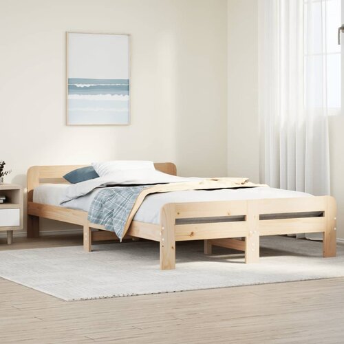 vidaXL Posteljni okvir brez vzmetnice 120x200 cm trdna borovina Cene