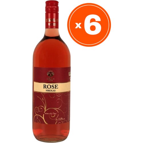 Nikolas Wines Vino Rose 1l, 6 komada Slike